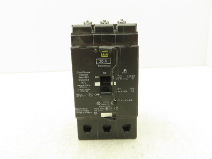 Square D EDB34030 Circuit Breaker 30A 480V 3 Pole 3Ph EDB Padlockable