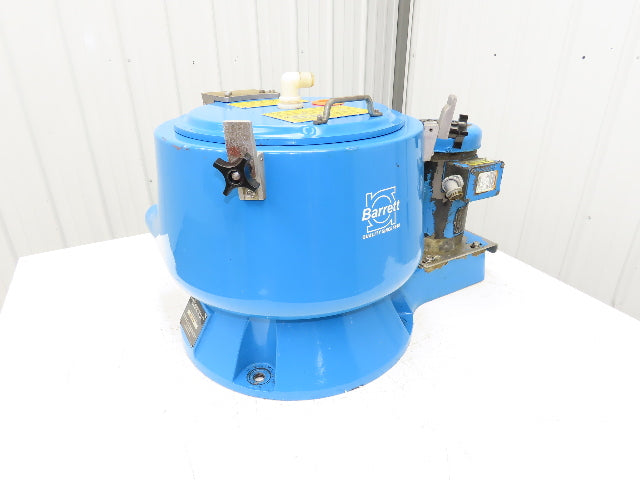 Barrett Centrifugals 326 12" Chip Spinner Oil Extractor Centrifuge 50Lbs 3Hp 3PH