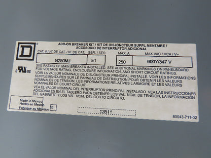 Square D NF442L2C NF Panelboard Breaker Box 200A 600Y/347V 3PH 4W 42 Circuit