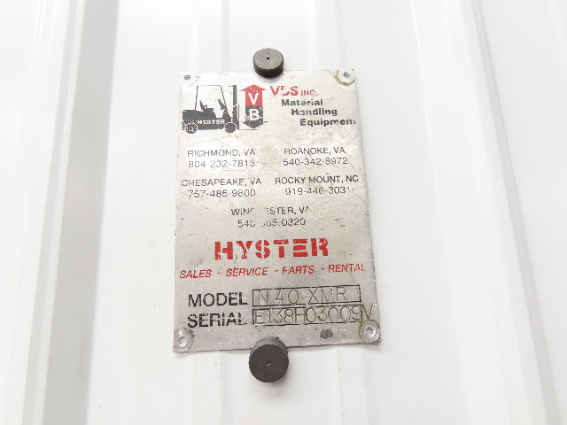 Hyster Electric Forklift Foot Pedal Control Valve Assembly Off Of N40 XMR