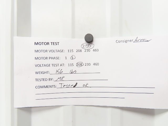 Fuji Electric MPF2117A Spindle Motor 5.5kw 7.3Hp 1500/4500rpm 200/208V 3PH 112M