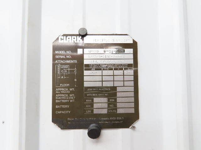 Clark Control Stick Lever W/Buttons 36VDC From NPR20 Reach Truck Forklift