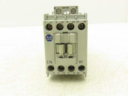 Allen Bradley 100-C16ZJ01 IEC Contactor Motor Starter 16A 3-Pole 600V 24VDC Coil