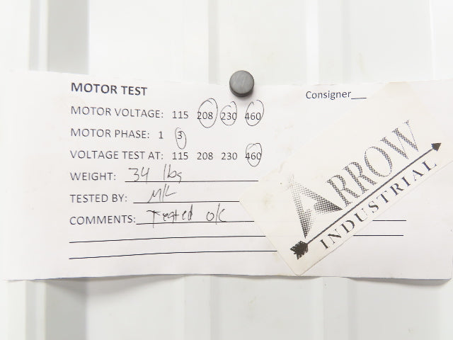 Baldor VM3556T AC Motor 1Hp 1140rpm 230/460V 3PH 145TC TEFC 7/8" Shaft