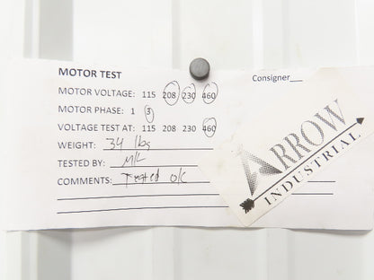 Baldor VM3556T AC Motor 1Hp 1140rpm 230/460V 3PH 145TC TEFC 7/8" Shaft