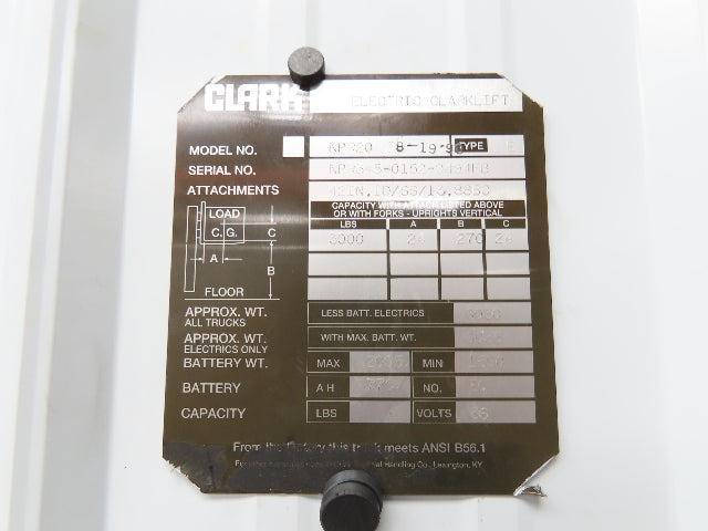 Clark Hydraulic Pump Motor 36VDC NPR20 Reach Truck Forklift 2792684