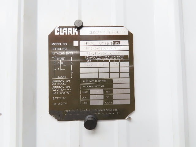 Clark 2788927 Hydraulic Pump Motor 36VDC From NPR20 Reach Truck Forklift 2792881