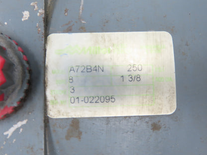 Miller A72B4N Pneumatic Air Cylinder 8" Bore 3" Stroke 250psi Foot Mount