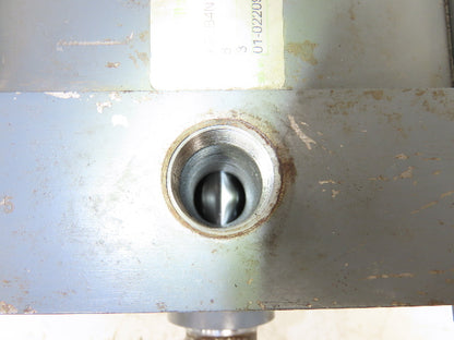 Miller A72B4N Pneumatic Air Cylinder 8" Bore 3" Stroke 250psi Foot Mount