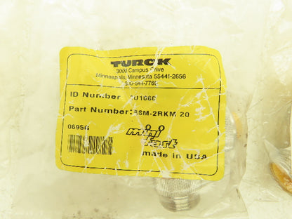 Turck RSM-2RKM-20 T-Splitter 2 Wire Actuator and Sensor Tee 7/8"-16 UN Lot of 5