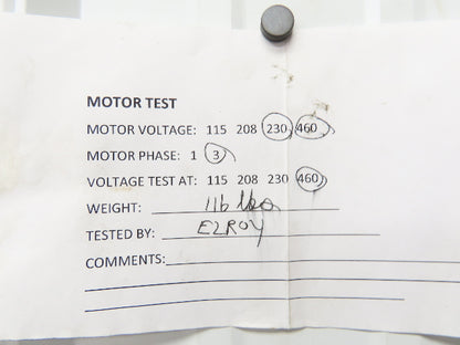 US Motors D10P2B AY06 AC Motor 10Hp 1765 RPM 230/460V 3PH 215T ODP Air Over