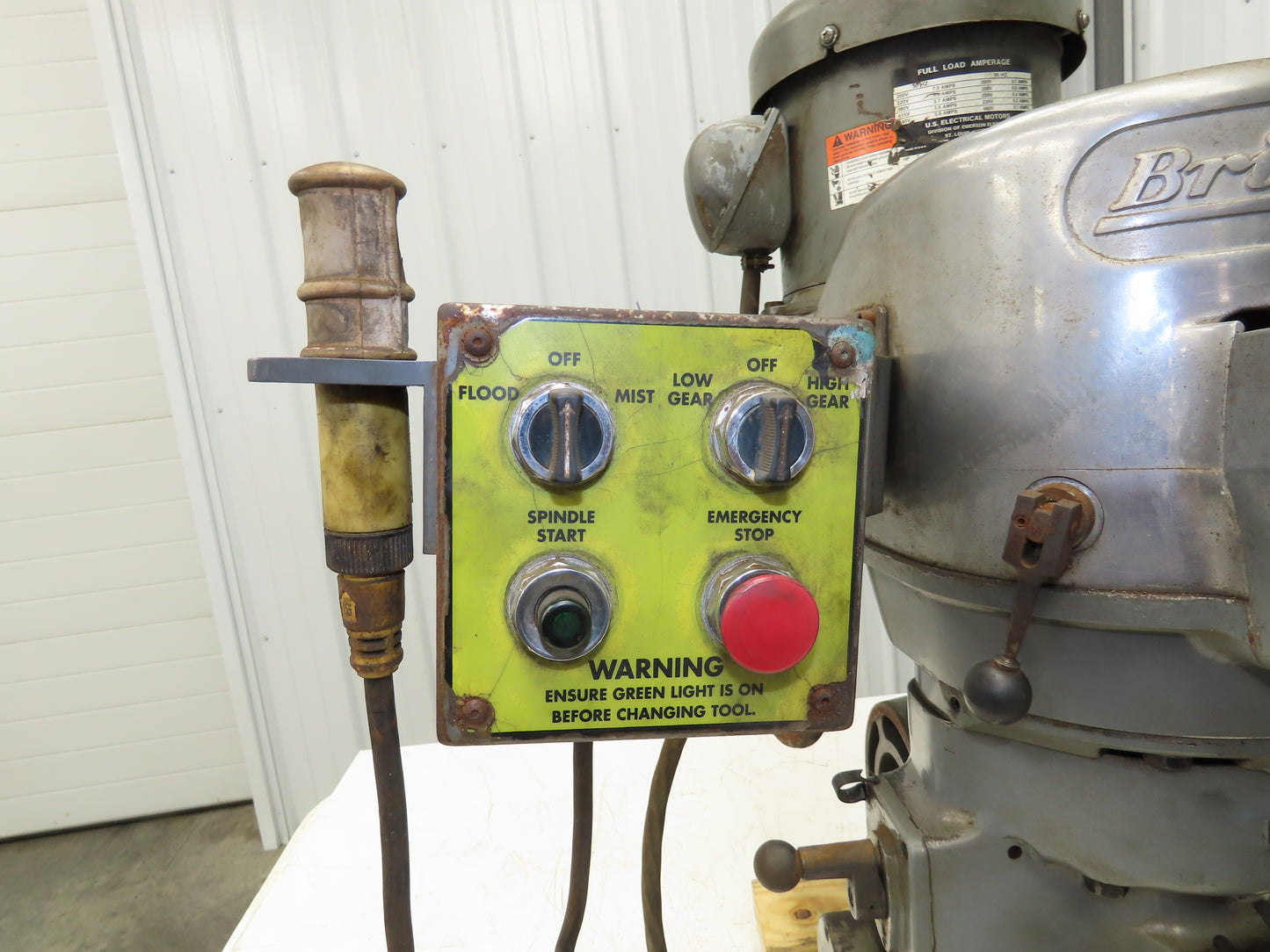 Bridgeport Knee Mill Milling Machine Head & Spindle Only No Base 2Hp 460V 3Ph