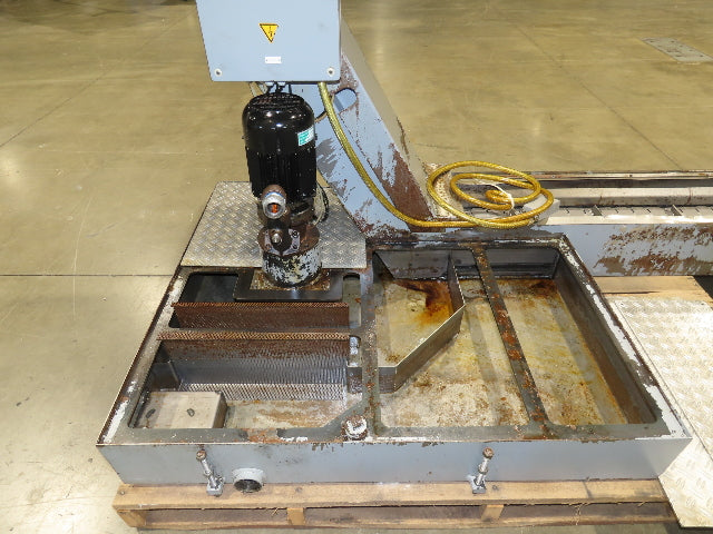 BMF Chip Conveyor w/Coolant Recovery Tank & Pump 48"H 12' 8"L 480V 3PH