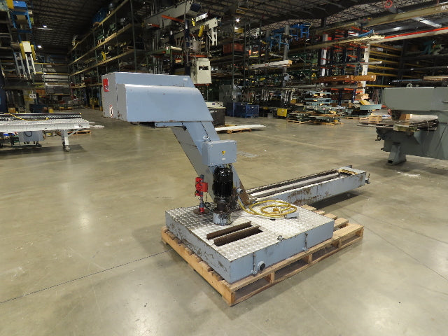 BMF Chip Conveyor w/Coolant Recovery Tank & Pump 48"H 12' 8"L 480V 3PH