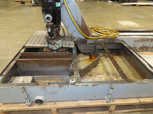 BMF Chip Conveyor w/Coolant Recovery Tank & Pump 48"H 12' 8"L 480V 3PH