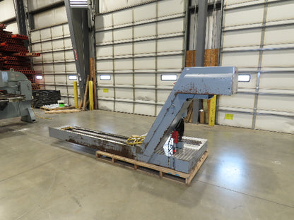 BMF Chip Conveyor w/Coolant Recovery Tank & Pump 48"H 12' 8"L 480V 3PH