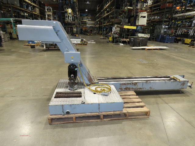 BMF Chip Conveyor w/Coolant Recovery Tank & Pump 48"H 12' 8"L 480V 3PH