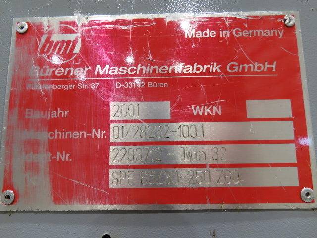 BMF Chip Conveyor w/Coolant Recovery Tank & Pump 48"H 12' 8"L 480V 3PH