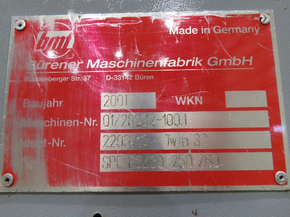 BMF Chip Conveyor w/Coolant Recovery Tank & Pump 48"H 12' 8"L 480V 3PH