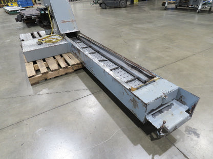 BMF Chip Conveyor w/Coolant Recovery Tank & Pump 48"H 12' 8"L 480V 3PH