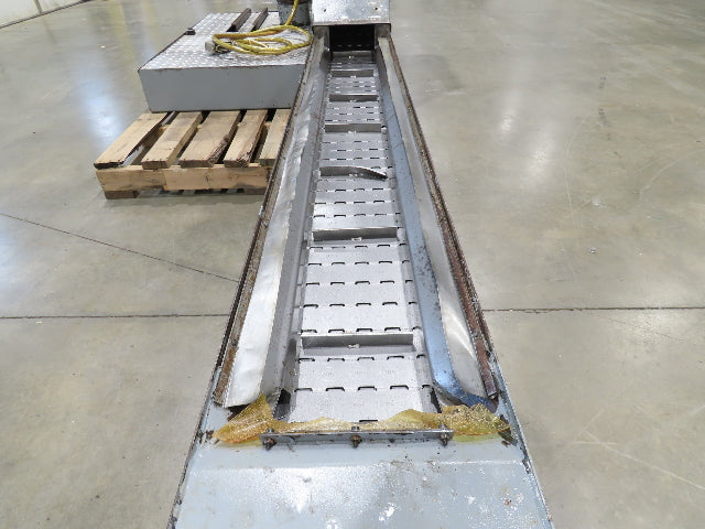 BMF Chip Conveyor w/Coolant Recovery Tank & Pump 48"H 12' 8"L 480V 3PH
