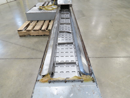 BMF Chip Conveyor w/Coolant Recovery Tank & Pump 48"H 12' 8"L 480V 3PH
