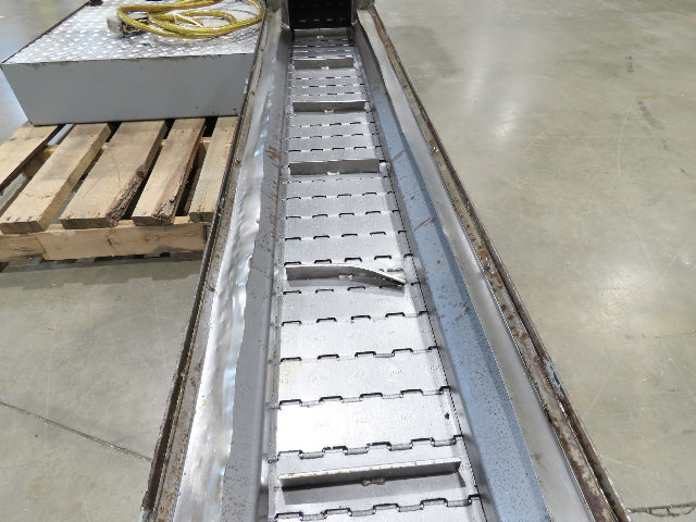 BMF Chip Conveyor w/Coolant Recovery Tank & Pump 48"H 12' 8"L 480V 3PH