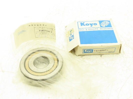 Koyo 7406B Ball Bearing 30mm-ID x 90mm-OD x 23mm-Width