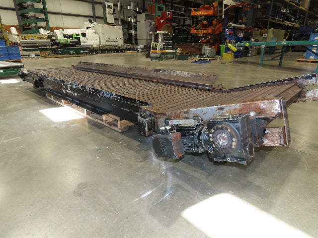 Turbo Systems 40"x 14' CNC Scrap Chip Conveyor Low Profile 230/460V 3PH 10FPM