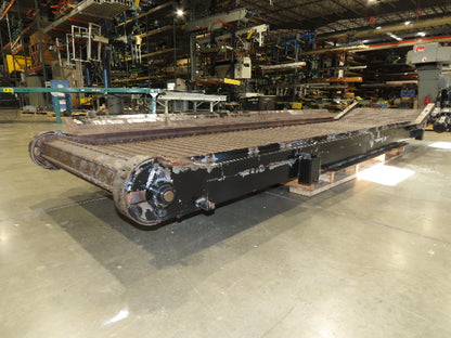 Turbo Systems 40"x 14' CNC Scrap Chip Conveyor Low Profile 230/460V 3PH 10FPM