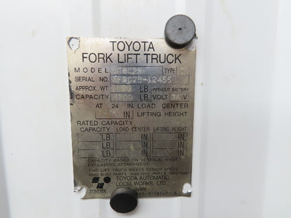 Toyota Electric Forklift Differential Drive Axle Six Lug Off Of 5FBC25 W/E Brake