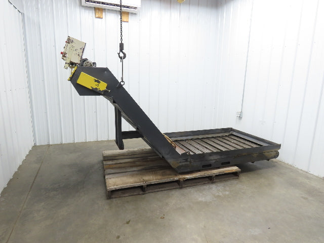 Hennig 44"x 9' 6"L CNC Chip Conveyor 40"Belt 40" Discharge 230/460V 3PH 8FPM