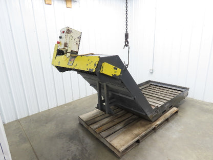 Hennig 44"x 9' 6"L CNC Chip Conveyor 40"Belt 40" Discharge 230/460V 3PH 8FPM