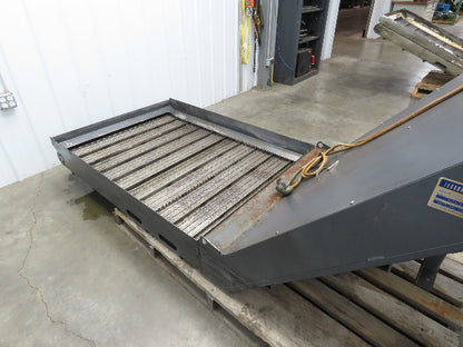 Hennig 44"x 9' 6"L CNC Chip Conveyor 40"Belt 40" Discharge 230/460V 3PH 8FPM