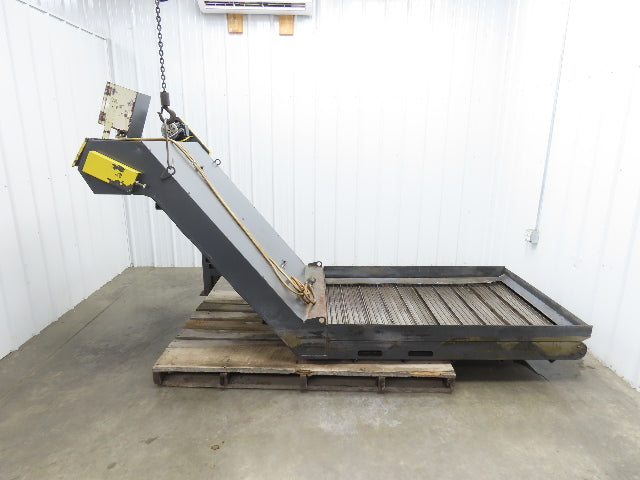 Hennig 44"x 9' 6"L CNC Chip Conveyor 40"Belt 40" Discharge 230/460V 3PH 8FPM