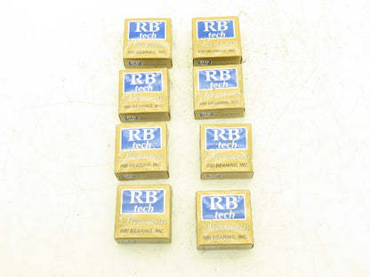 RB Tech 5204-2RS Premium Ball Bearing 20mm-ID x 47mm-OD x .812"-Width Lot Of 8
