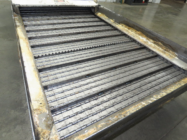 Hennig 44"x 9' 6"L CNC Chip Conveyor 40"Belt 38" Discharge 230/460V 3PH 8FPM