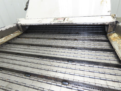 Hennig 44"x 9' 6"L CNC Chip Conveyor 40"Belt 38" Discharge 230/460V 3PH 8FPM