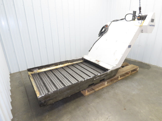 Hennig 44"x 9' 6"L CNC Chip Conveyor 40"Belt 38" Discharge 230/460V 3PH 8FPM