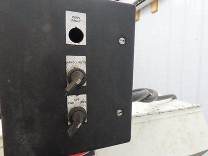 Hennig 44"x 9' 6"L CNC Chip Conveyor 40"Belt 38" Discharge 230/460V 3PH 8FPM