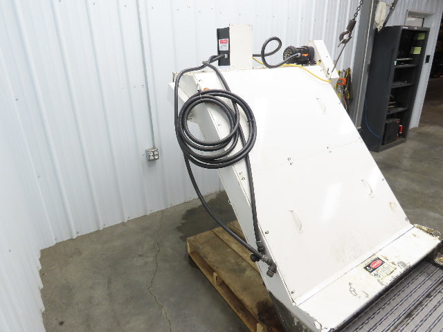 Hennig 44"x 9' 6"L CNC Chip Conveyor 40"Belt 38" Discharge 230/460V 3PH 8FPM