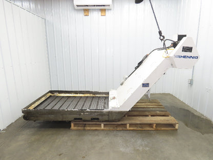 Hennig 44"x 9' 6"L CNC Chip Conveyor 40"Belt 38" Discharge 230/460V 3PH 8FPM