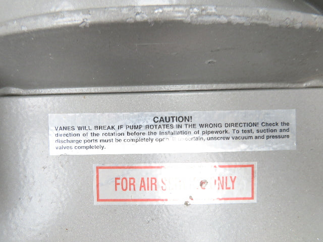Becker VTLF 2.250/0-79 Rotary Vane Vacuum Pump 169CFM 8.9Hp 230/460V 3PH Oilless