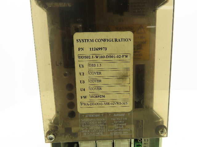 Indramat DDS02.1-W100-D 300VDC Digital AC Servo Controller