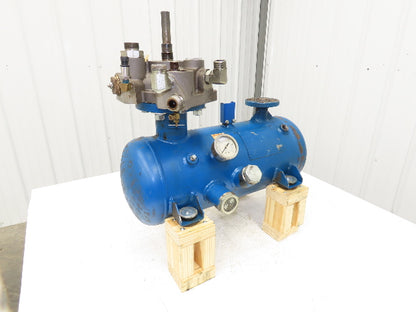 Screw Air Compressor Air/Oil Tank w/Filter 5 Gallon 175 PSI Flanged Ports