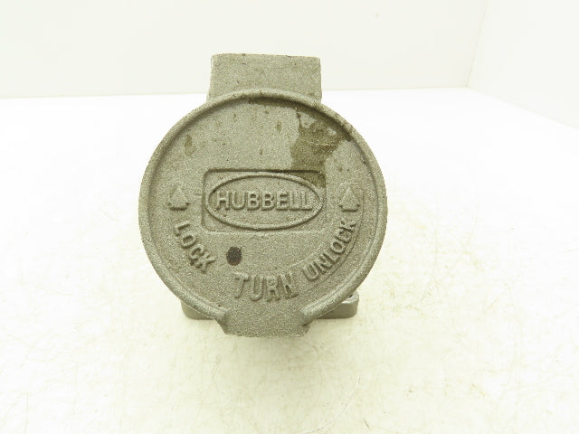 Hubbell HBL21447 Hubbellock Watertight Flanged Inlet Male Plug 30A 600V 3P 4W