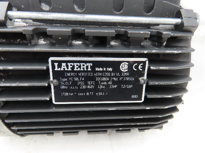 Lafert HE 90L F4 AC Motor 2.5Hp 1.8kW 1720rpm 230/460v 3Ph 90L TEFC