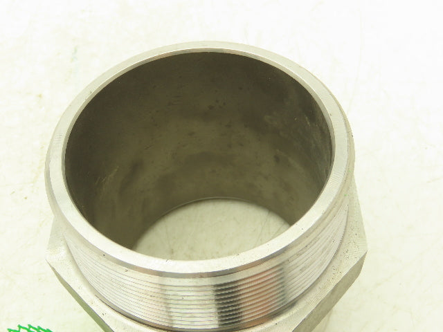 PT Coupling 40-F Camlock 4" Stainless Cam & Groove Adapter x Male NPT