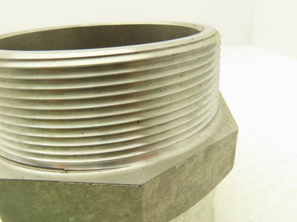 PT Coupling 40-F Camlock 4" Stainless Cam & Groove Adapter x Male NPT