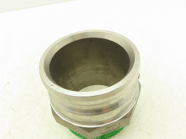 PT Coupling 40-F Camlock 4" Stainless Cam & Groove Adapter x Male NPT